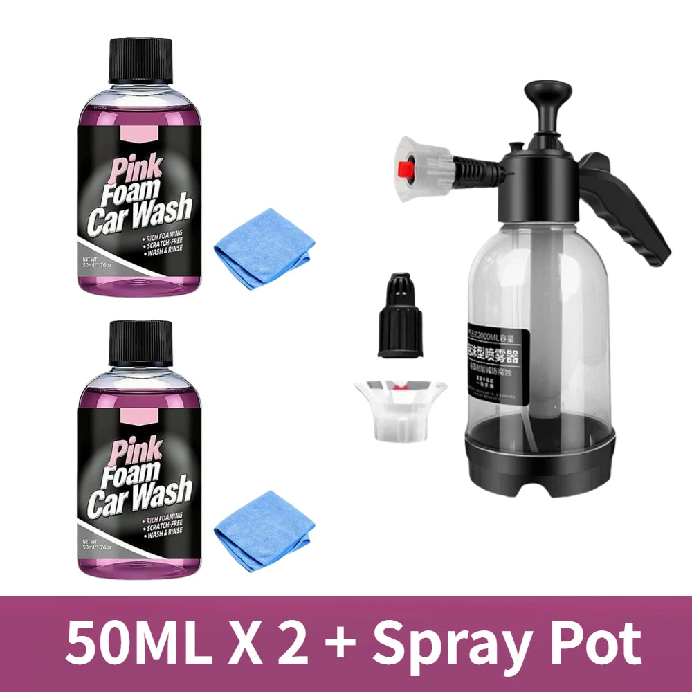 Pink Magic Foaming Car Wash