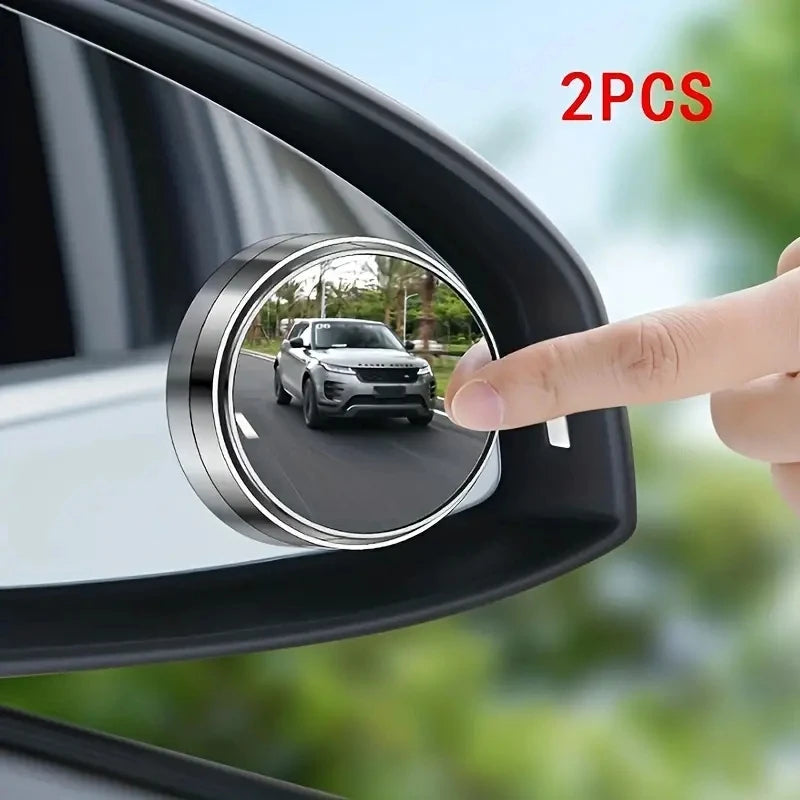 A Pair of 360-Degree Adjustable Wide-Angle Blind Spot Mirrors, Reversing Mirrors, and Rearview Mirrors