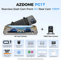 PG17 12" Wifi Mirror Dash Cam 4K Front and 1080P Rear View Mirror Camera for Cars Dual Camera Waterproof Backup Camera