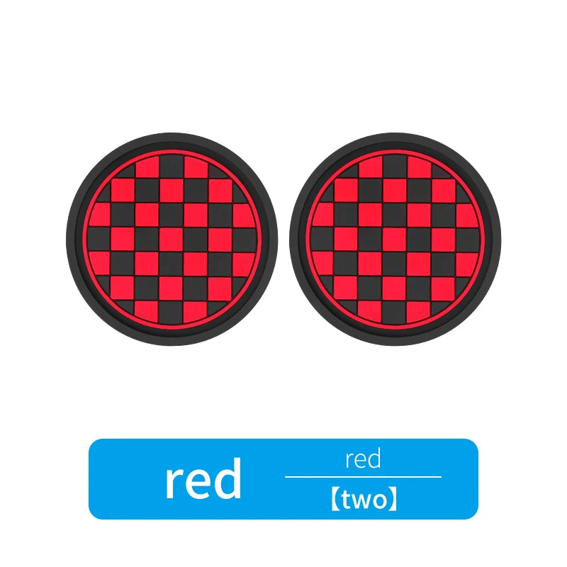 2Pcs Car Cup Holder Anti-Slip Coasters Premium PVC Car Coasters Universal Fits Perfectly for Most Cup Car Interior Accessories
