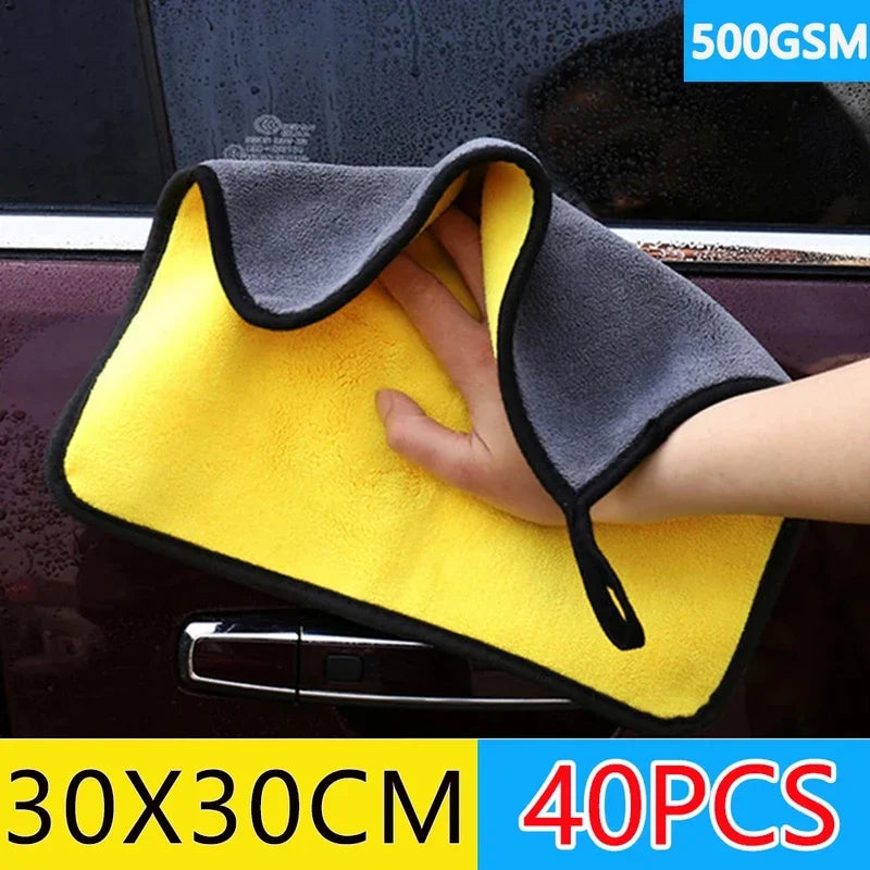 Car Wash Towel 400GSM Microfiber High Water Absorption Cleaning Towels Thickened Soft Car Washing Drying Cloth