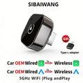 2026 New Wireless Carplay Adapter for Apple Iphone ＆Android Auto 2 in 1, Mini USB Carplay Dongle Wirn with Fast Stable Connectio