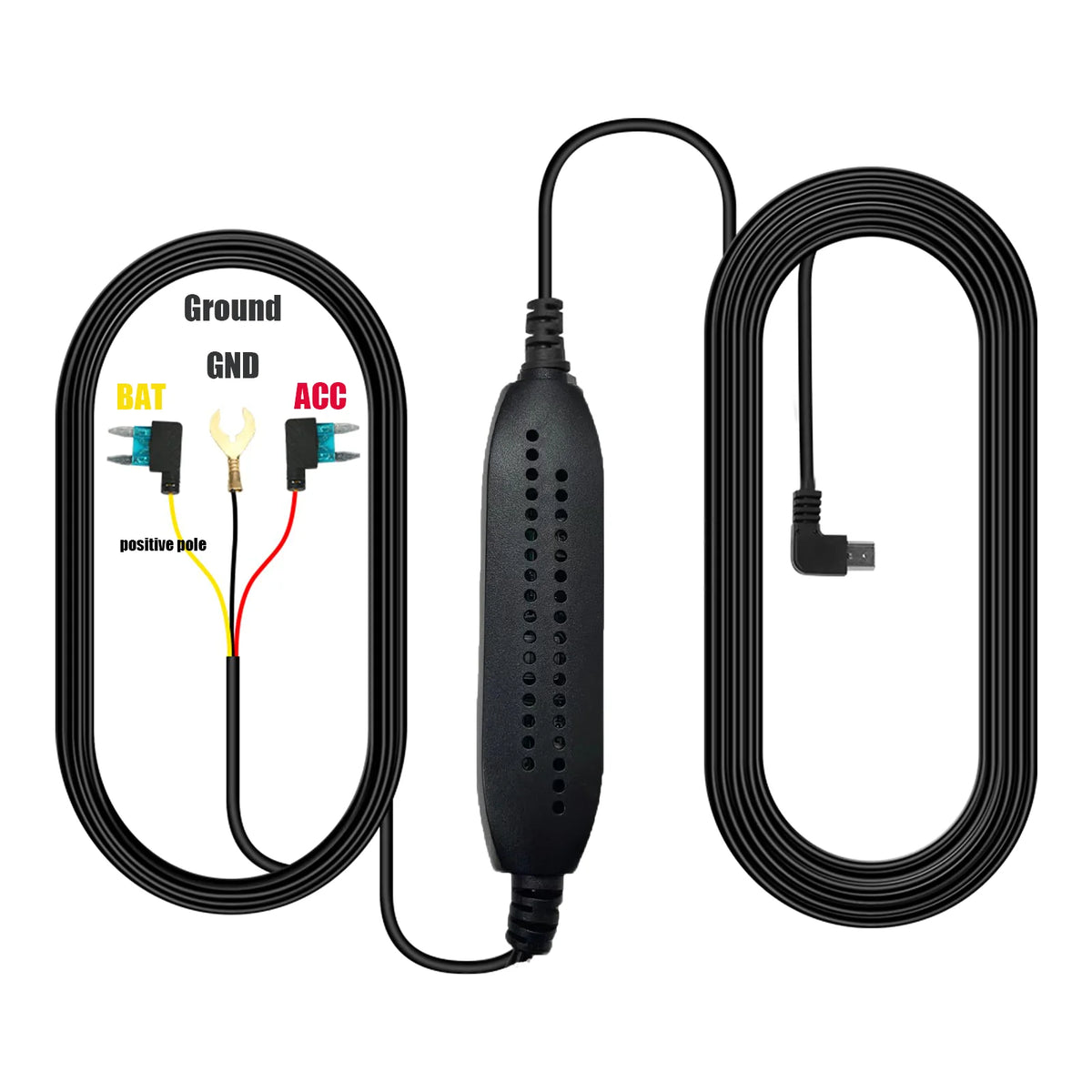 Aprilboy Type-C 3.5 Meters Hardwire Kits for Dash Cam 24H Parking Monitoring Car DVR Dashcam Camera Hardwire Kit Car Accessories