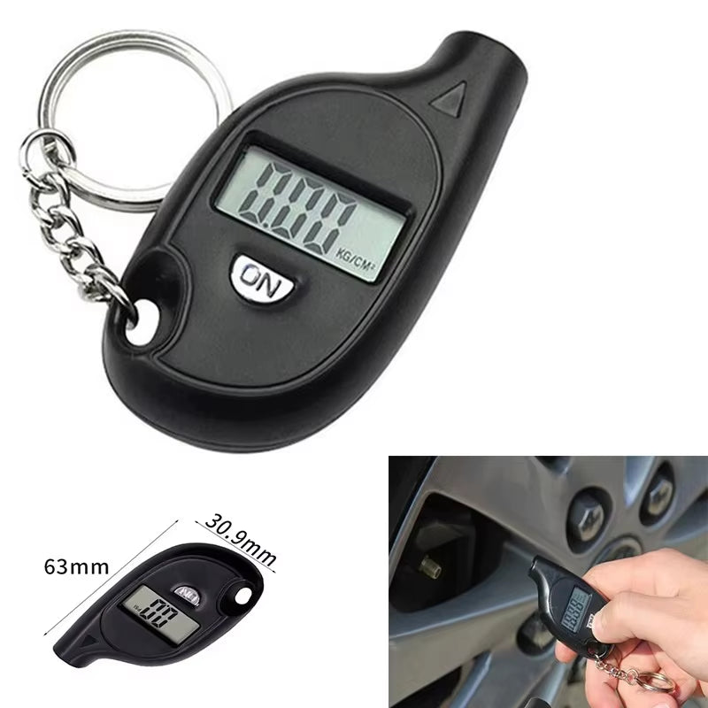 Mini Digital LCD Display Tire Gauge Keychain 2-150 PSI Car Tyre Air Pressure Tester Meter Auto Motorcycle Car Tool