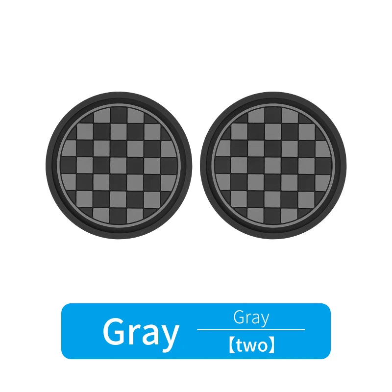 2Pcs Car Cup Holder Anti-Slip Coasters Premium PVC Car Coasters Universal Fits Perfectly for Most Cup Car Interior Accessories
