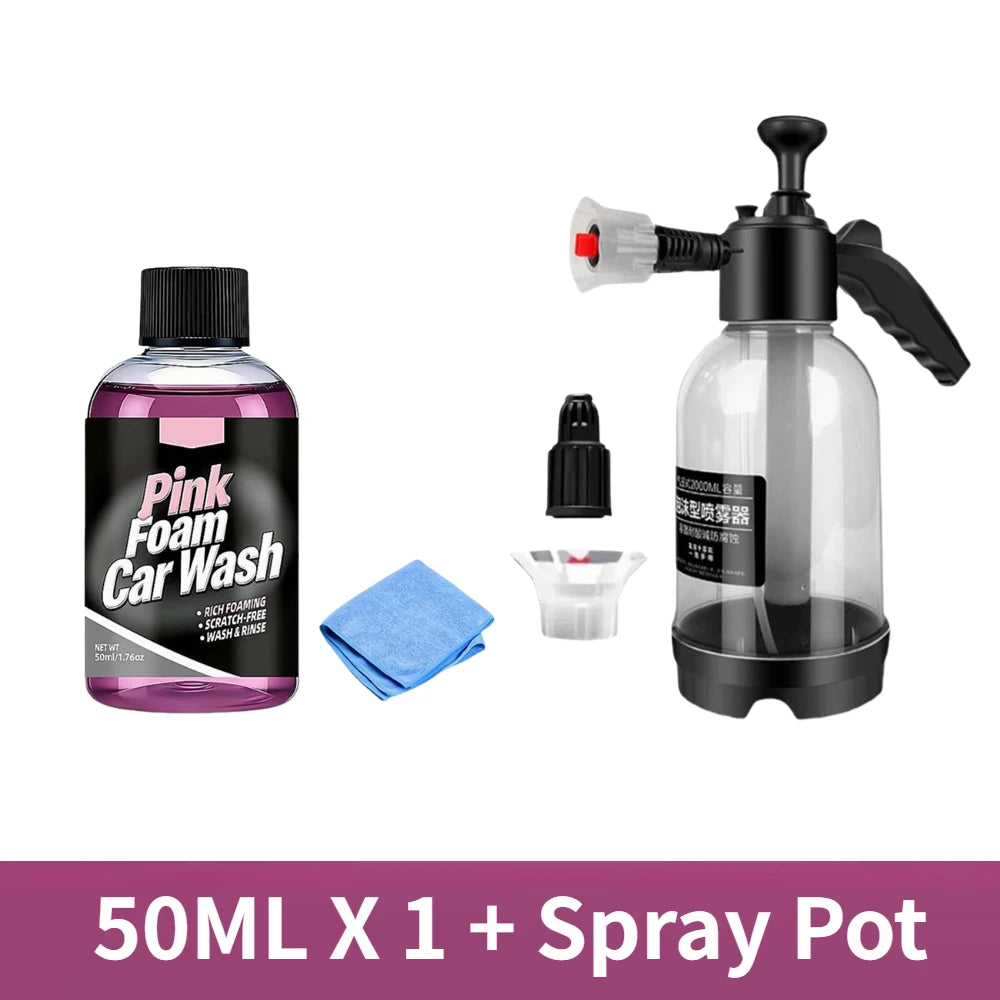 Pink Magic Foaming Car Wash
