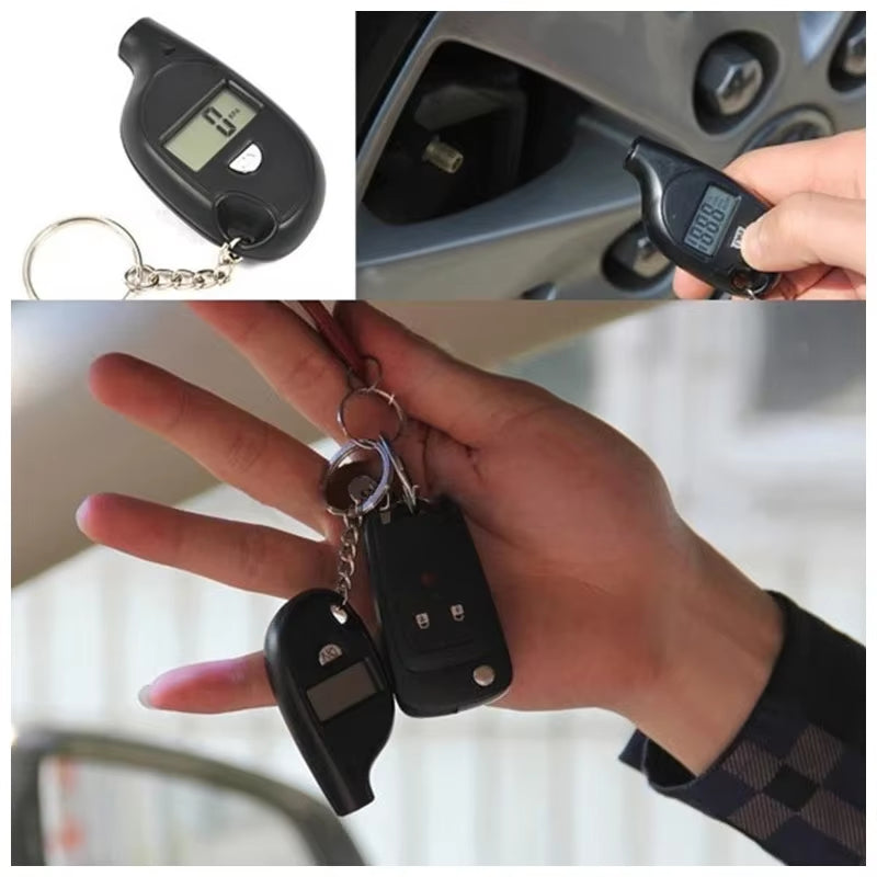 Mini Digital LCD Display Tire Gauge Keychain 2-150 PSI Car Tyre Air Pressure Tester Meter Auto Motorcycle Car Tool