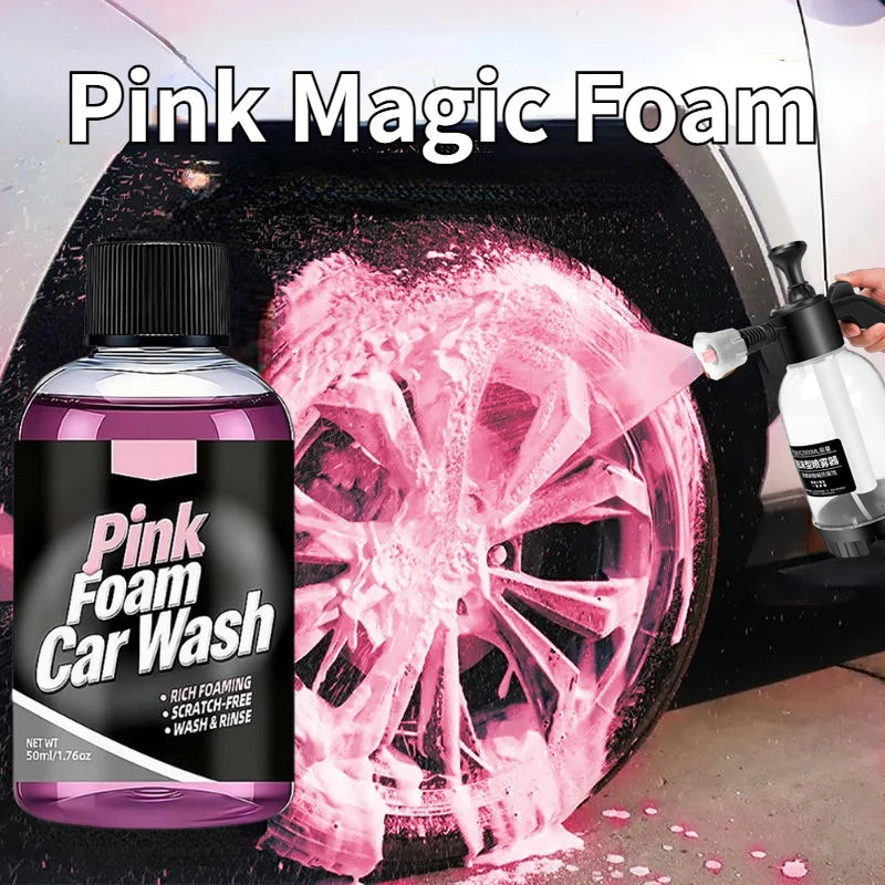 Pink Magic Foaming Car Wash