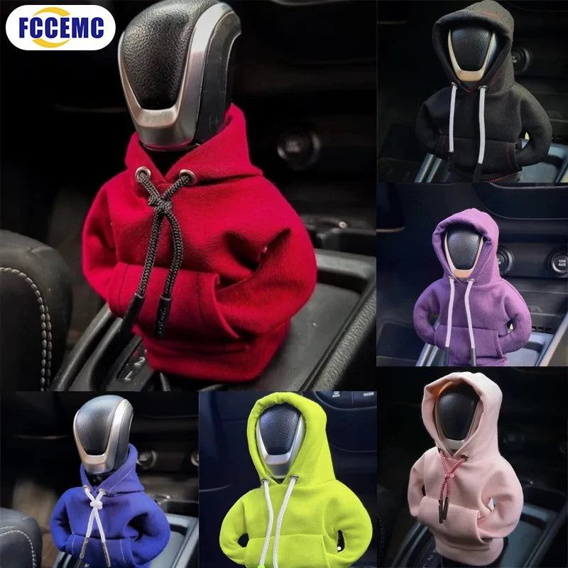 Car Gear Shift Hoodie Cover Shift Cover Gear Handle Decoration Fits Manual Automatic Car Shift Lever Interior Decor Ornament