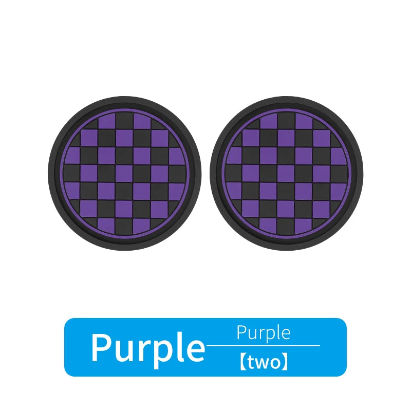 2Pcs Car Cup Holder Anti-Slip Coasters Premium PVC Car Coasters Universal Fits Perfectly for Most Cup Car Interior Accessories