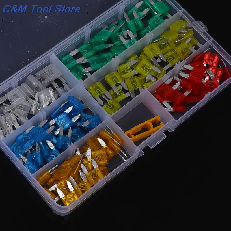 100Pcs/120Pcs Mini Blade Fuse Assortment Set Auto Car Motorcycle SUV FUSES Kit CN3 5 Amp 10 Amp 15 Amp 20 Amp 25 Amp 30 Amp