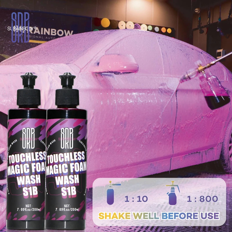 Pink Foaming Car Wash Soap, High-Foaming,Concentrated Formula for Greater Cleaning Action,Safely Lifting Dirt,Grime and Residues