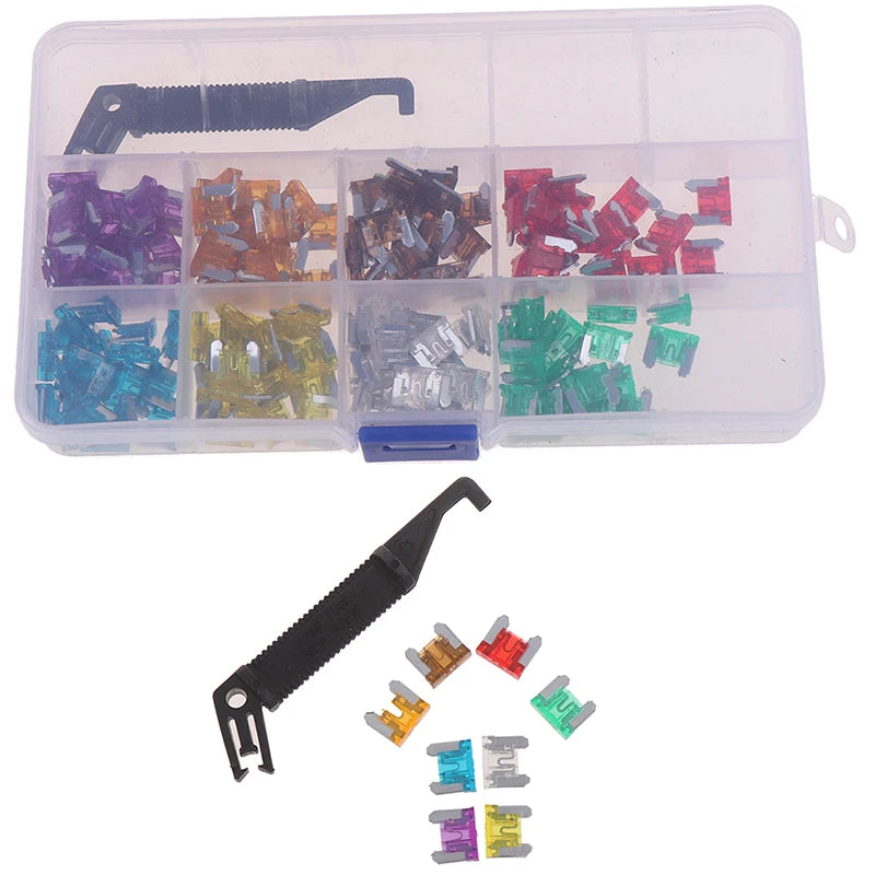 100Pcs/120Pcs Mini Blade Fuse Assortment Set Auto Car Motorcycle SUV FUSES Kit CN3 5 Amp 10 Amp 15 Amp 20 Amp 25 Amp 30 Amp