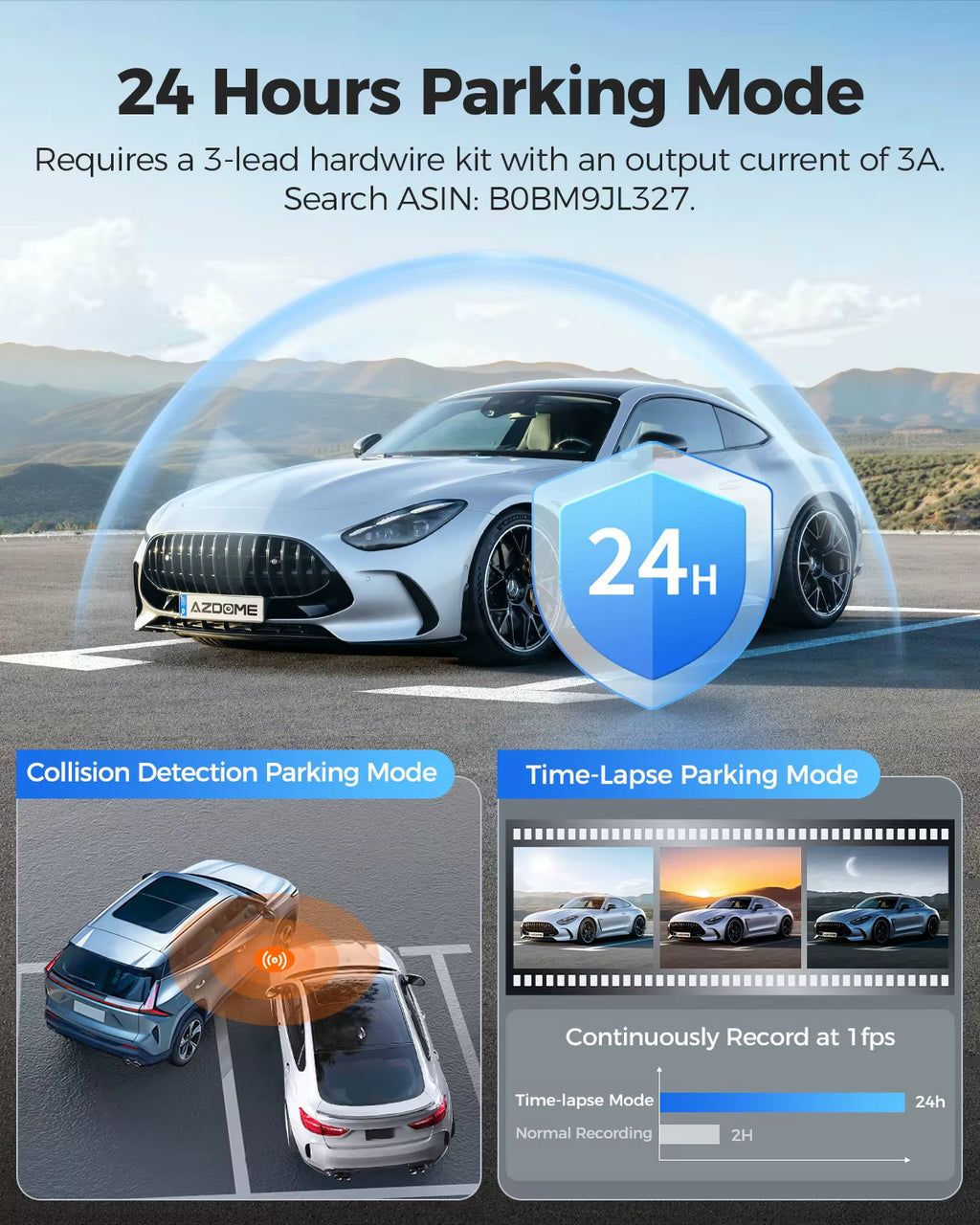 PG17 12" Wifi Mirror Dash Cam 4K Front and 1080P Rear View Mirror Camera for Cars Dual Camera Waterproof Backup Camera