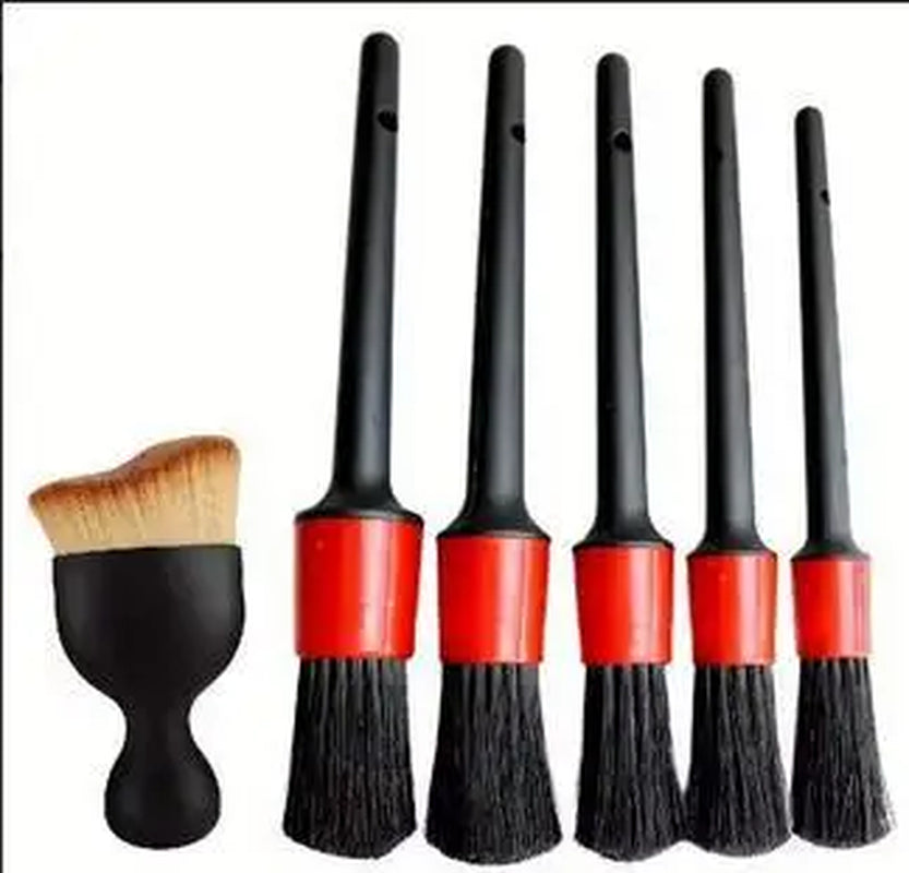 Car Cleaning Brush Set, Louver Air Vent Gap Detailing Brush Interior round Head Paint Cleaning Brush Kit