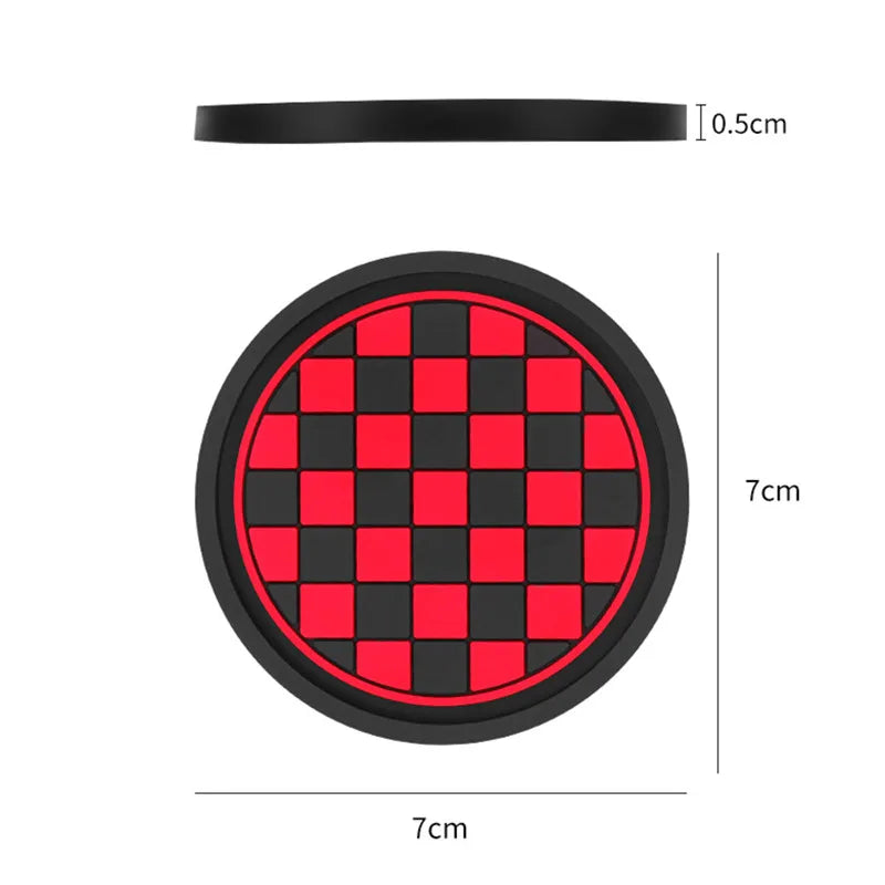 2Pcs Car Cup Holder Anti-Slip Coasters Premium PVC Car Coasters Universal Fits Perfectly for Most Cup Car Interior Accessories