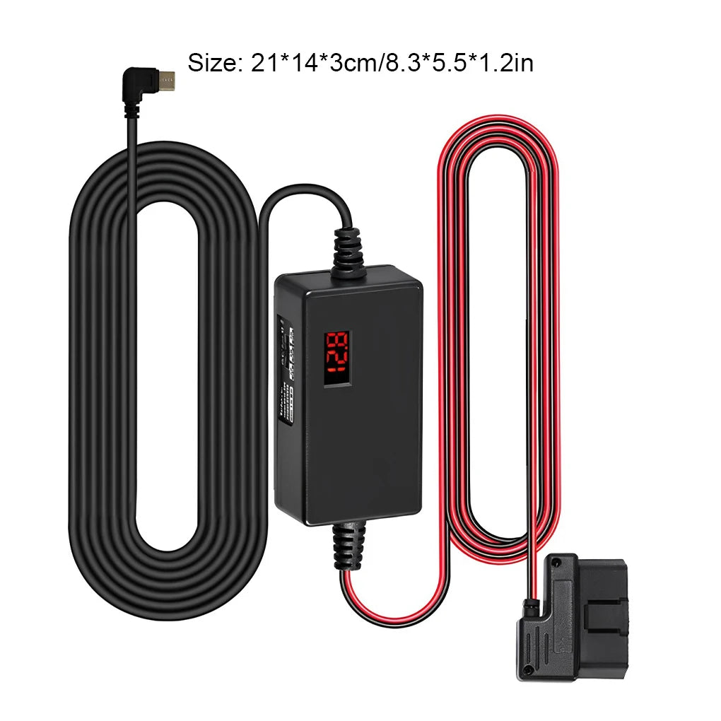 Car Dash Cam Hard Wire Kit Type-C USB Hard Wire Kit with 12-24V to 5V/3A Converter Automotive Device Accessory for Car Truck SUV