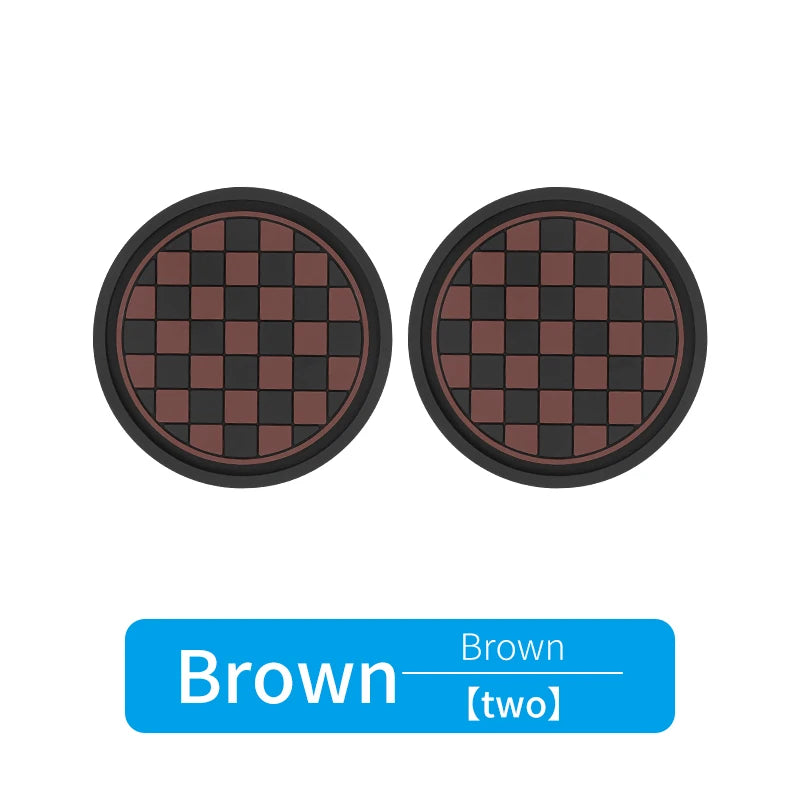 2Pcs Car Cup Holder Anti-Slip Coasters Premium PVC Car Coasters Universal Fits Perfectly for Most Cup Car Interior Accessories